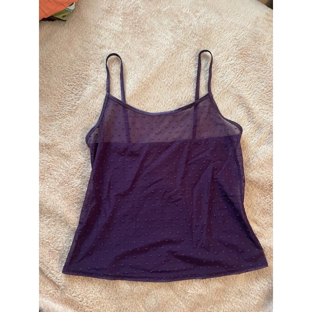 See through mesh polka dot cami